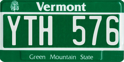 VT license plate YTH576