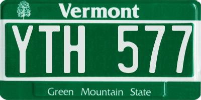 VT license plate YTH577