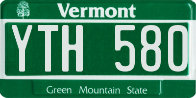 VT license plate YTH580