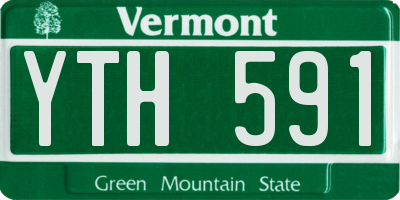 VT license plate YTH591