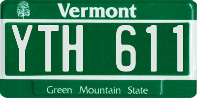VT license plate YTH611