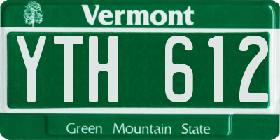 VT license plate YTH612