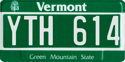 VT license plate YTH614