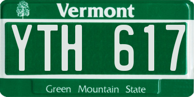 VT license plate YTH617