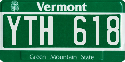 VT license plate YTH618