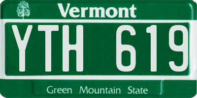VT license plate YTH619