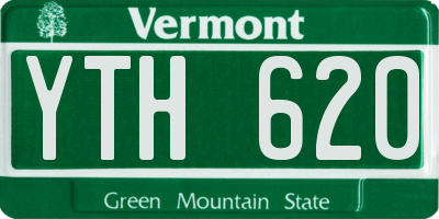 VT license plate YTH620