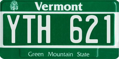 VT license plate YTH621