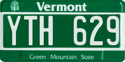 VT license plate YTH629