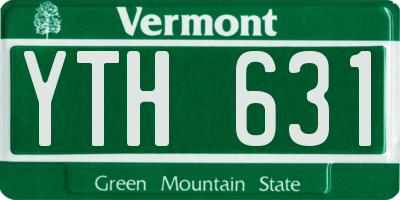 VT license plate YTH631