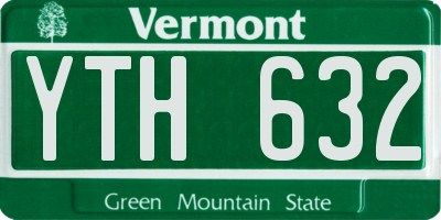 VT license plate YTH632
