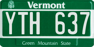 VT license plate YTH637