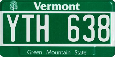 VT license plate YTH638