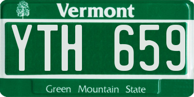 VT license plate YTH659