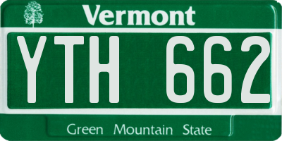 VT license plate YTH662