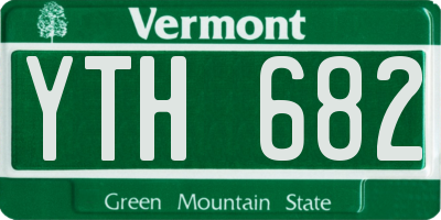 VT license plate YTH682