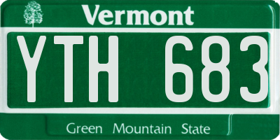 VT license plate YTH683