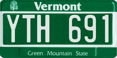 VT license plate YTH691