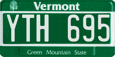 VT license plate YTH695