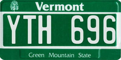 VT license plate YTH696
