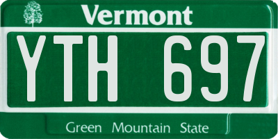 VT license plate YTH697