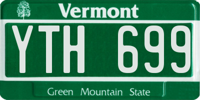 VT license plate YTH699