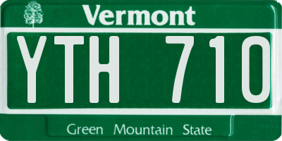 VT license plate YTH710