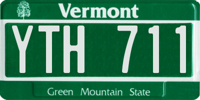 VT license plate YTH711