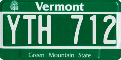 VT license plate YTH712