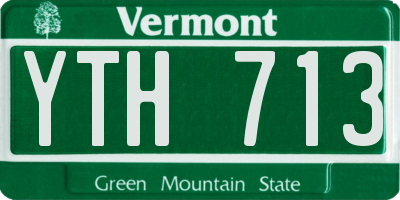 VT license plate YTH713