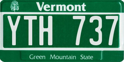VT license plate YTH737