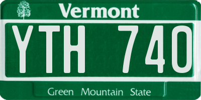 VT license plate YTH740