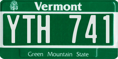 VT license plate YTH741