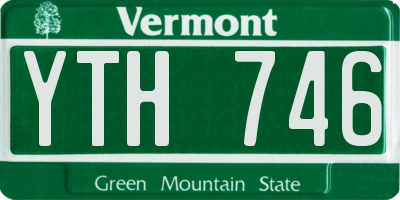 VT license plate YTH746