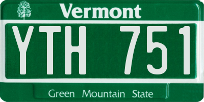 VT license plate YTH751