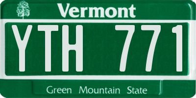 VT license plate YTH771