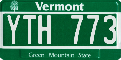 VT license plate YTH773