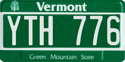 VT license plate YTH776