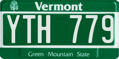 VT license plate YTH779