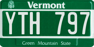 VT license plate YTH797