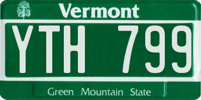 VT license plate YTH799
