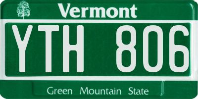 VT license plate YTH806