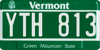 VT license plate YTH813