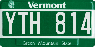 VT license plate YTH814