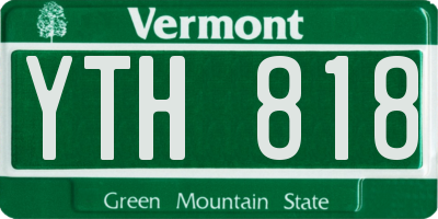 VT license plate YTH818