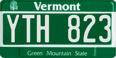 VT license plate YTH823
