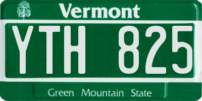 VT license plate YTH825