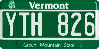 VT license plate YTH826