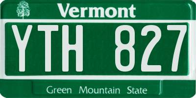VT license plate YTH827