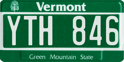 VT license plate YTH846